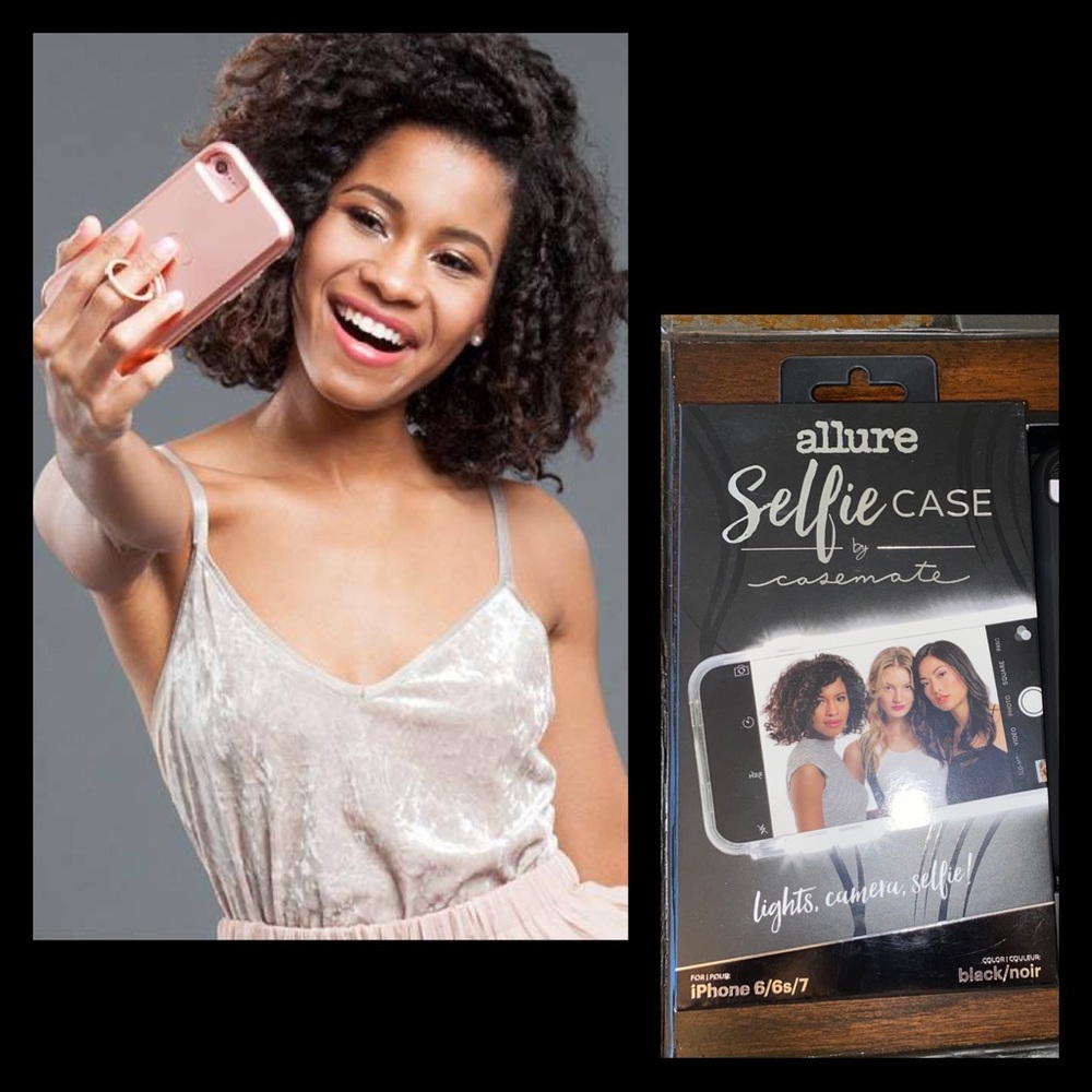Case-Mate Allure LED Selfie Case iPhone 6 6s 7 8 + Glass Screen Protectors (2) - Picture 2 of 10